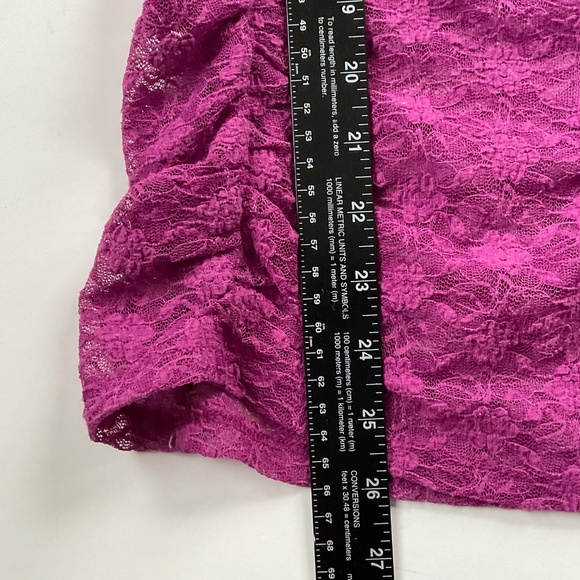 Free People Keep It Simple Lace Tee Sz L Dramatic Orchard Boho Fitted Y2K Floral - Picture 4 of 9